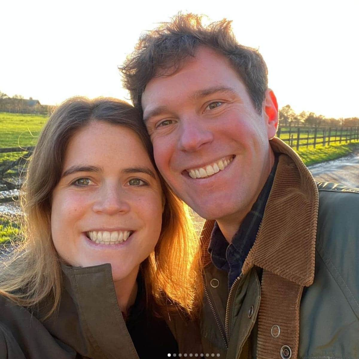 Princess Eugenie and Jack Christopher Stamp Brooksbank New Year post