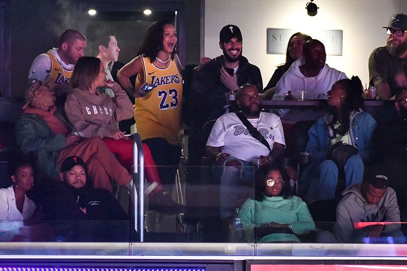 Celebrities At The Los Angeles Lakers Game