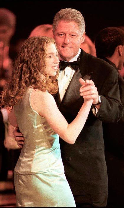 Father-daughter bonding. Bill enjoyed a dance with his daughter at the inaugural ball in January 1993.
Photo: Getty Images