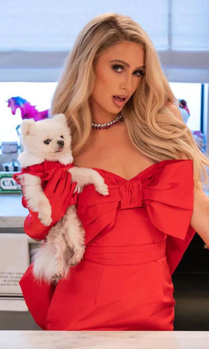 Paris Hilton wearing Alexia Maria