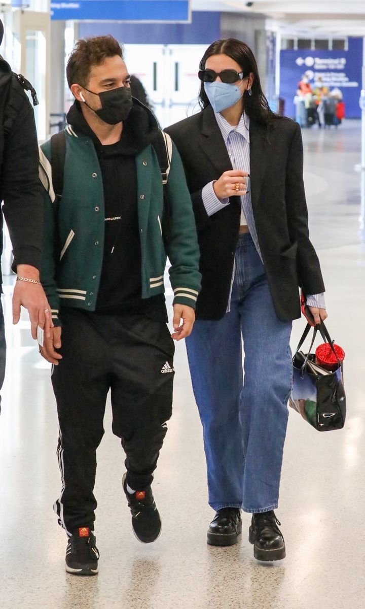 Dua Lipa at an airport