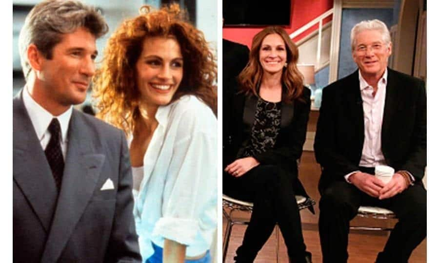 <b>Pretty Woman</b>
Vivian and Edward together again! Over two decades after the 1990 film was released, Julia Roberts and Richard Gere, along with Laura San Giacomo, Hector Elizondo, and director Garry Marshall sat down with <i>Today</i>'s Matt Lauer in 2015. During the interview, the cast members opened up about their classic film, which they revealed wasn't meant to be funny or a love story, but rather a dark tale!
Photos: Getty images