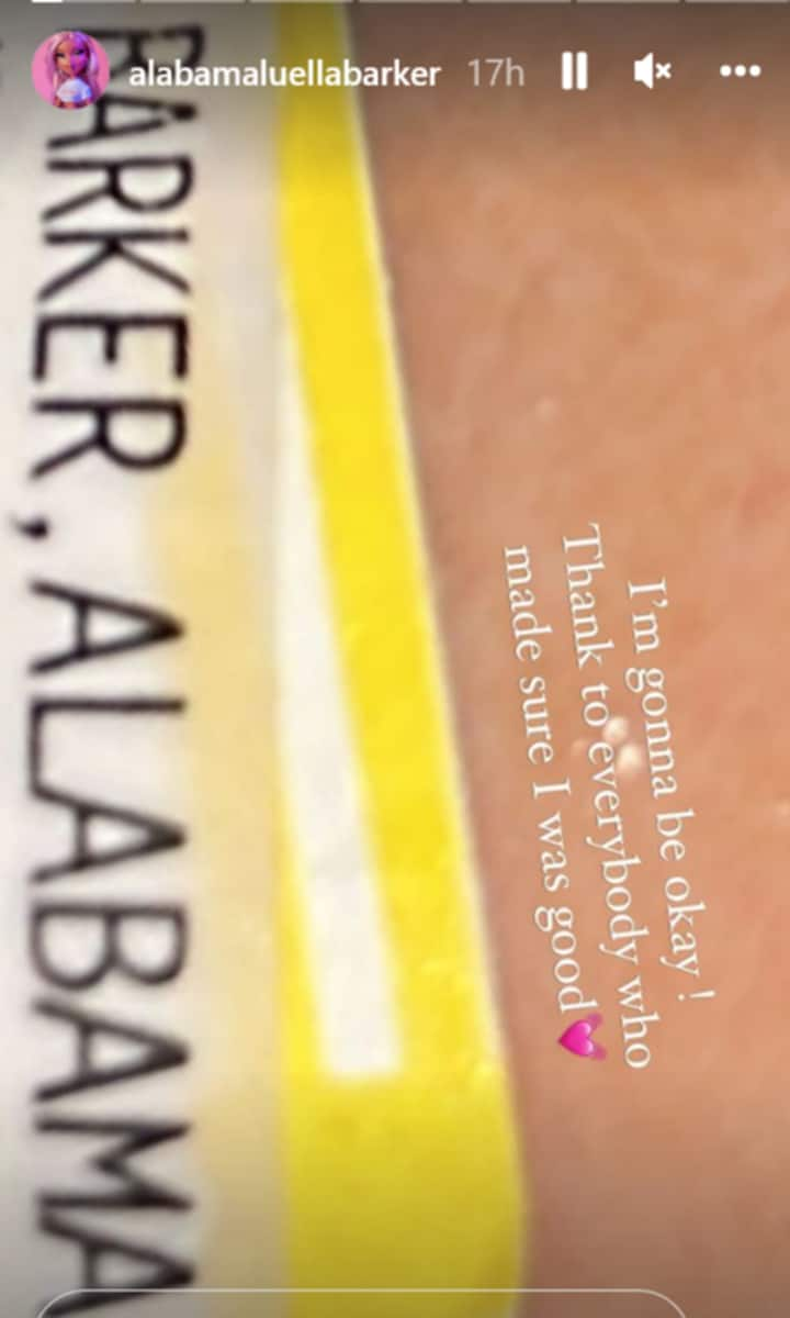 Alabama Barker Instagram story