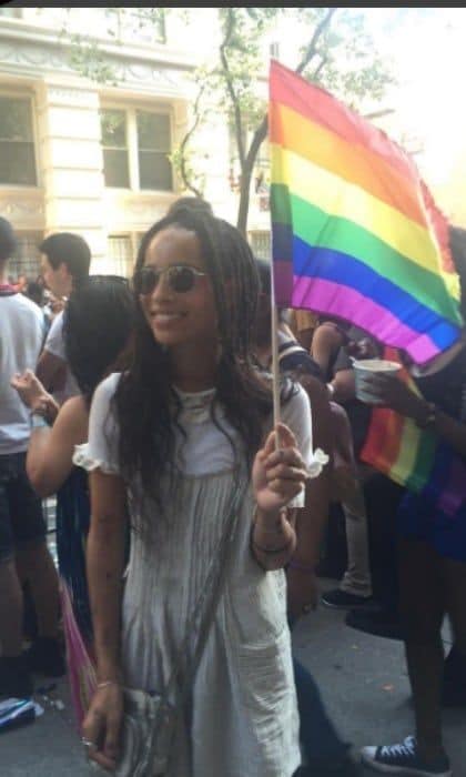 June 26: Zoe Kravitz flew her flag high during the 2016 NYC Pride parade.
<br>
Photo: Instagram/zoeisabellakravitz