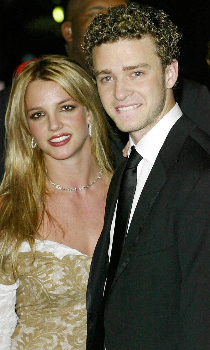 Justin Timberlake and Britney Spears at the 2001 Pre-Grammy Party