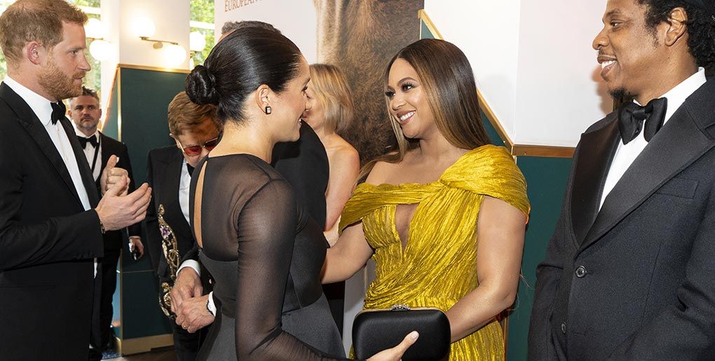 Meghan Markle and Beyonce talking