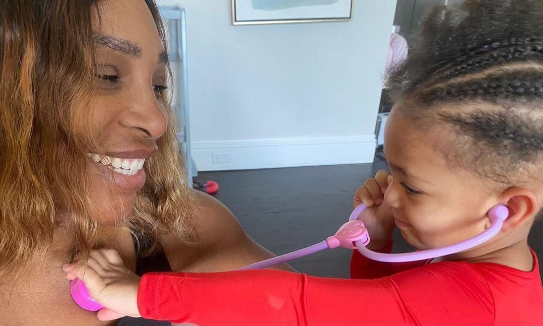 Serena Williams and daughter Olympia