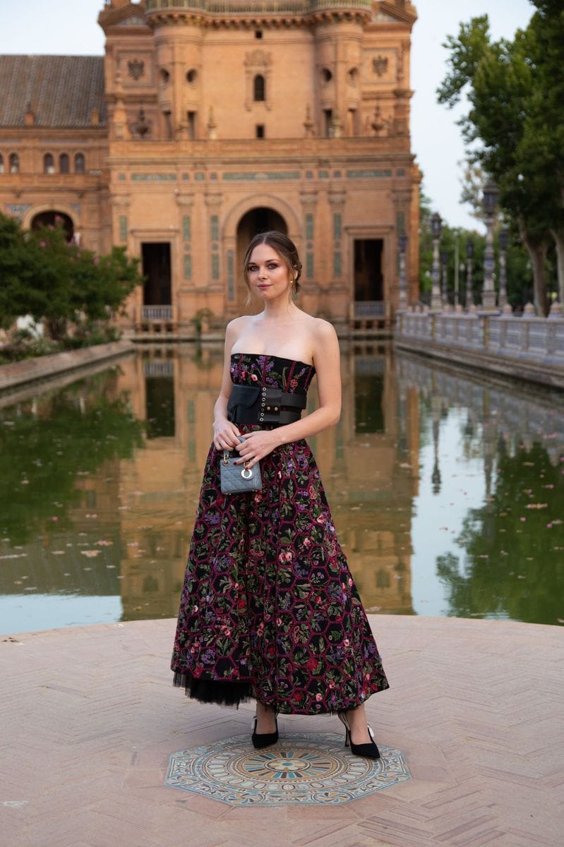 Stella del Carmen Banderas is seen at the front row ahead of "Crucero" collection fashion show organized by Dior.