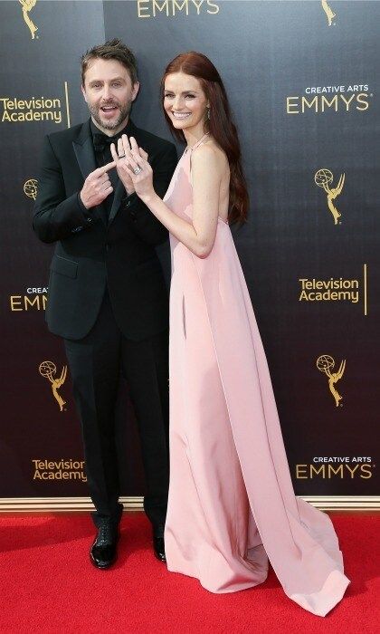 September 10: Lydia Hearst and Chris Hardwick showed off their new wedding bling during their first appearance as a married couple at the 2016 Creative Arts Emmy Awards in L.A.
Photo: David Livingston/Getty Images