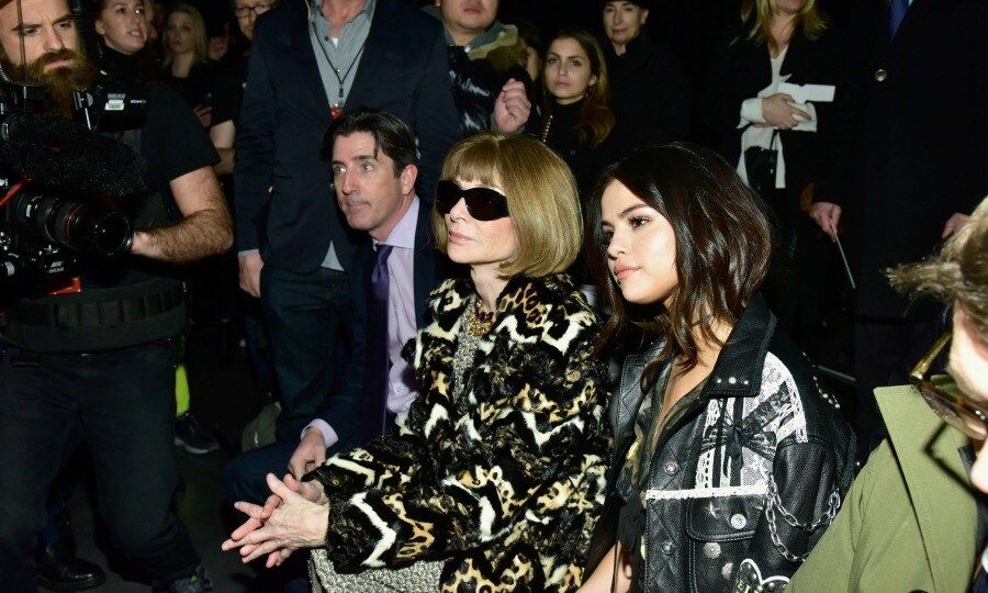 Selena Gomez had the best seat in the house (next to Anna Wintour) at the Coach FW17 runway show.
Photo: Eugene Gologursky/Getty Images for Coach