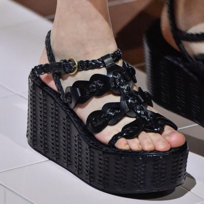 Prada platform sandals in black