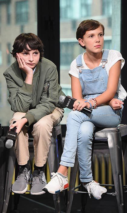 Alongside co-star Finn Wolfhard, the young actress looked on-trend sporting baby blue denim overalls and Adidas NMD shoes for the BUILD Series at the AOL HQ in New York City.
Photo: Michael Loccisano/Getty Images