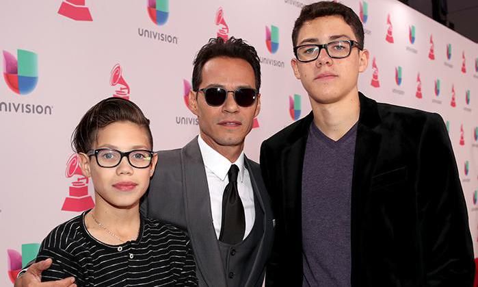 Marc Anthony and his children