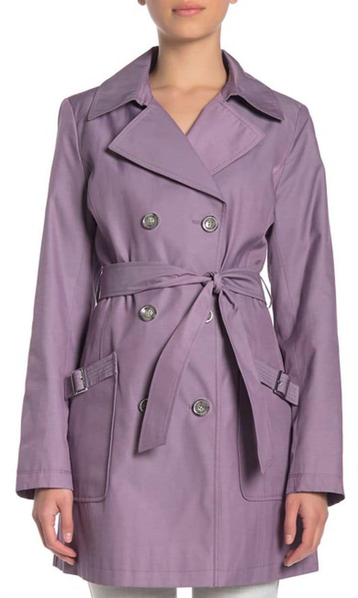 Double Breasted Belted Trench Coat by Via Spiga