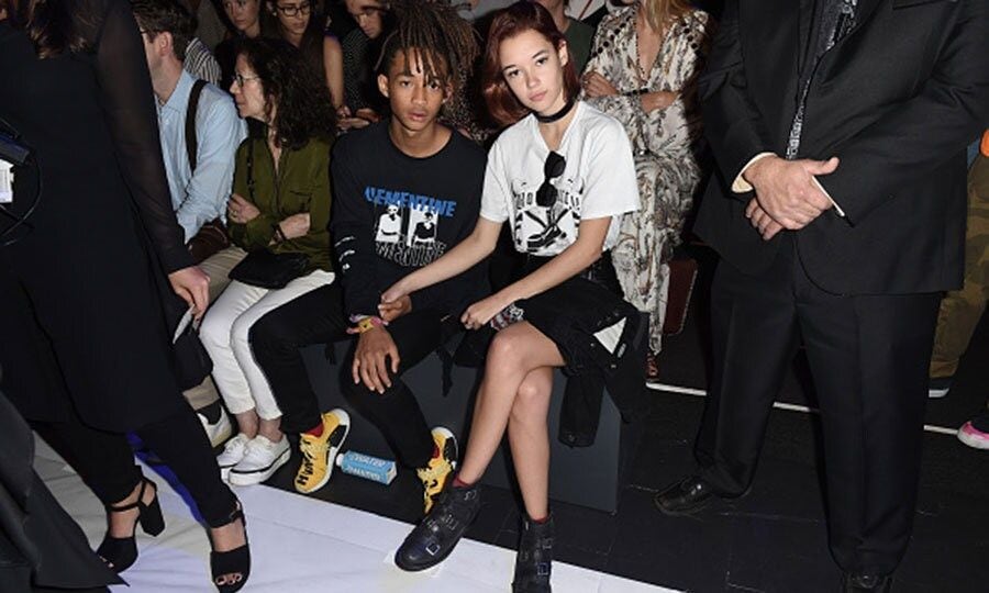 Jaden Smith and girlfriend Sarah Snyder kept close at the Hood By Air fashion showw.
Photo: Nicholas Hunt/Getty Images