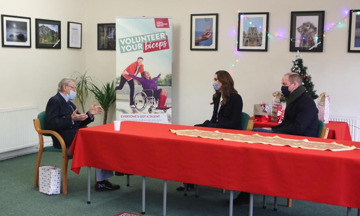 Prince William and Kate Middleton met Len Gardner at Batley Community Centre on Dec. 7 during their royal train tour