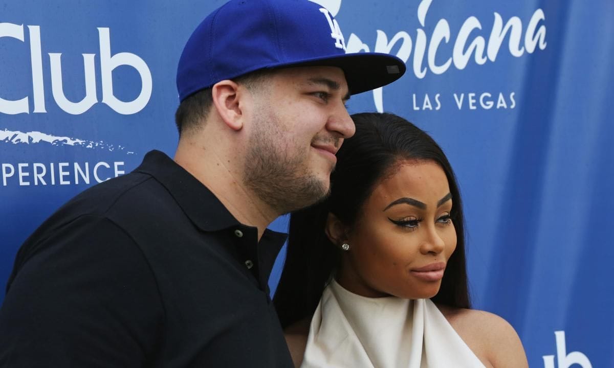 Rob Kardashian And Blac Chyna At Sky Beach Club