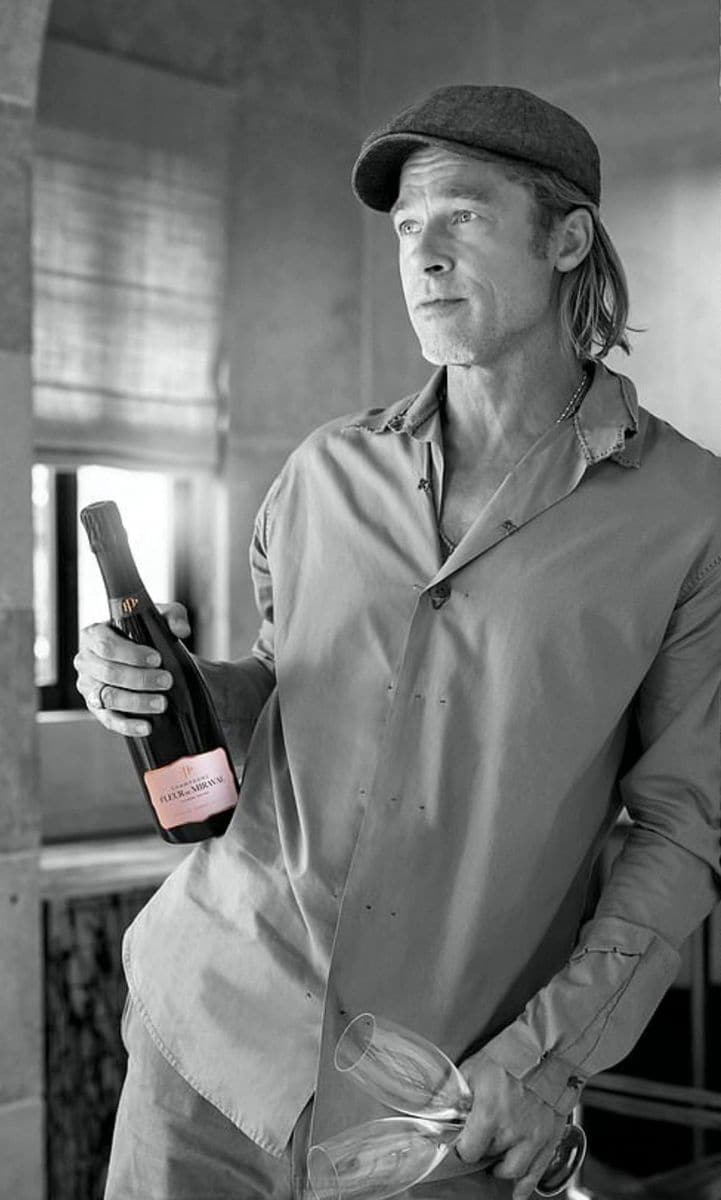 Brad Pitt Just Launched the Only Champagne House Devoted to Rosé Champagne