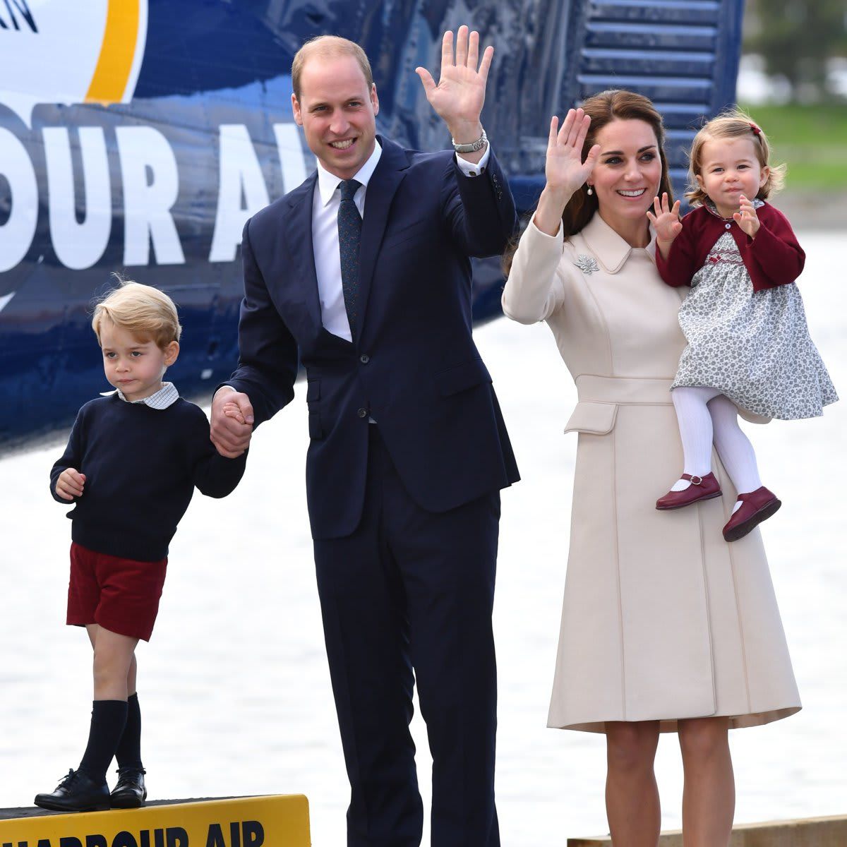 The royals, including Princess Charlotte, waved on the final day of their royal tour of Canada in 2016.