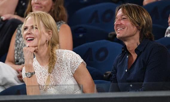 Nicole Kidman and husband Keith Urban watch Anna Wintour on court receiving the Australian Open inspiration for 2019