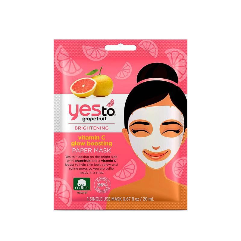 Grapefruit Vitamin C Glow-Boosting Paper Mask by Yes To