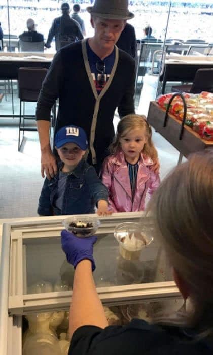 Neil Patrick Harris treated his twins, Gideon and Harper, to ice cream at their first football game. The actor's husband shared a photo from the family outing writing, "An ice cream cart at a football game?!? Yes, anytime!!!"
Photo: Instagram/@dbelicious