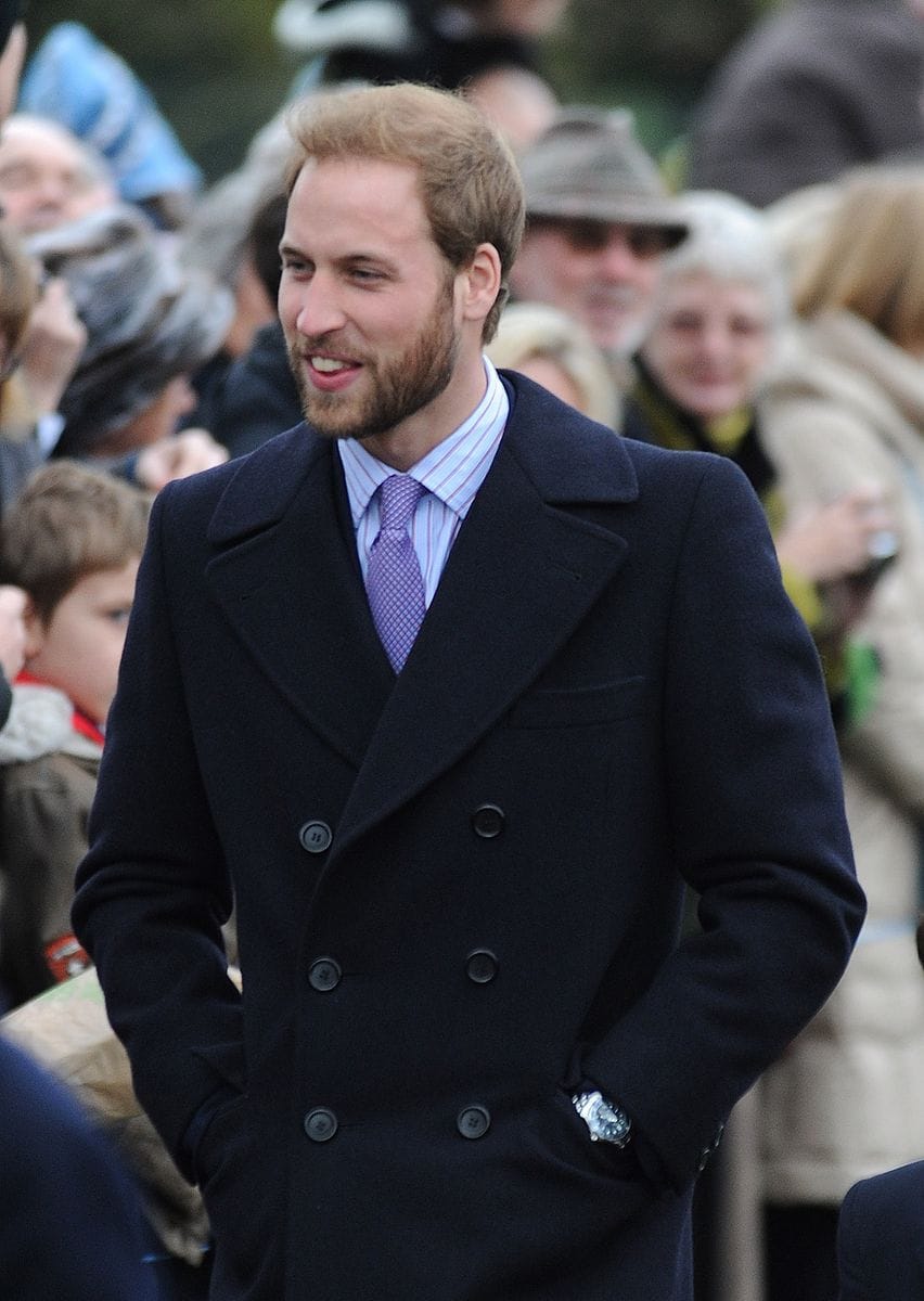 Prince William pictured on Christmas Day 2008