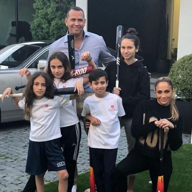 Jlo with Arod and kids