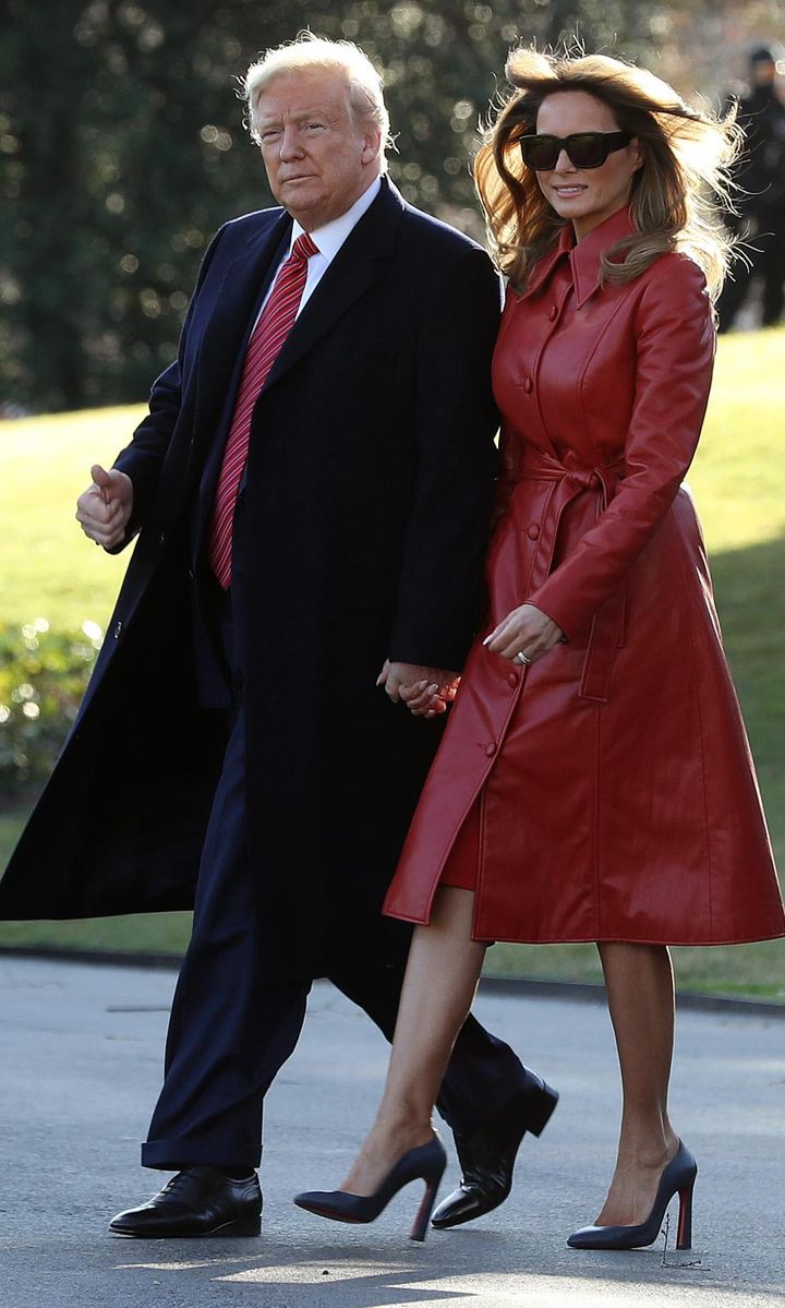 President And Mrs Trump Depart White House For Palm Beach, FL