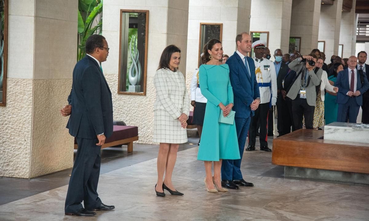 The Duke and Duchess of Cambridges arrived at The Cove at Atlantis Paradise Island on March 24