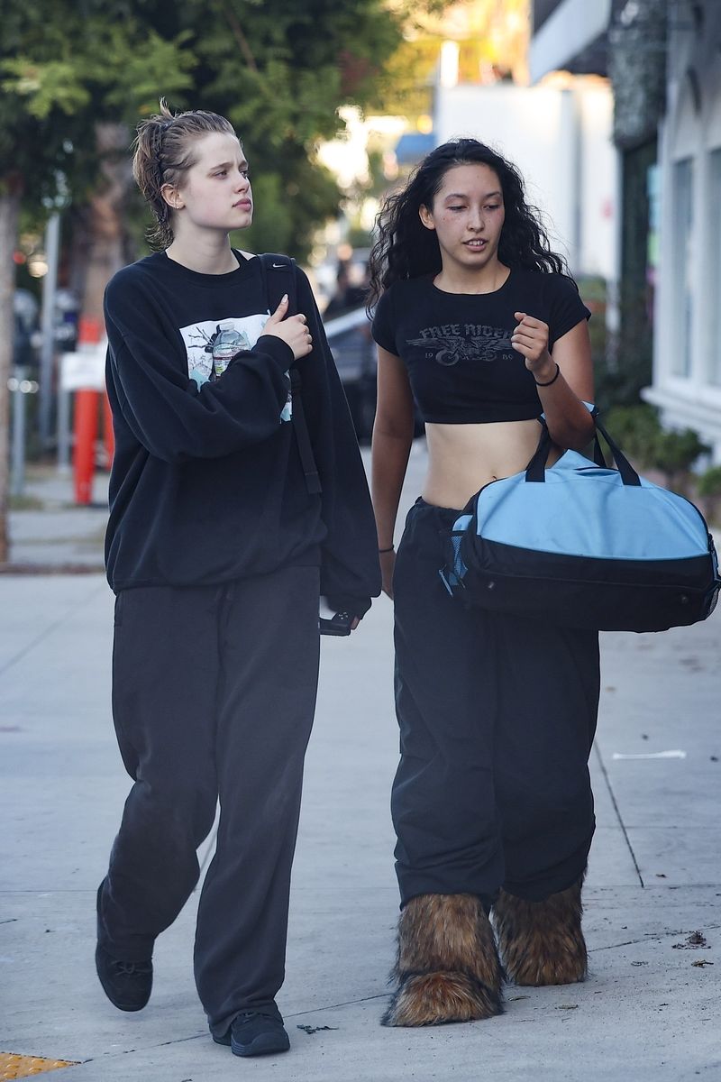 Shiloh Jolie was seen heading to a dance class with her friend