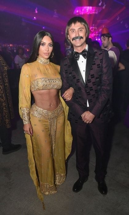 Sonny and Cher! Kim Kardashian and her best friend, Jonathan Cheban, transformed into the famous duo for the Casamigo's annual bash. The 37-year-old Keeping Up With the Kardashians proved to be a dead ringer for Cher, wearing a custom-made costume that replicated the music icon's look from the 1973 Academy Awards. "Cher definitely has a better body," Kim said to fans on her live Periscope. "Her stomach I don't think anyone could compare."
Photo: Getty Images