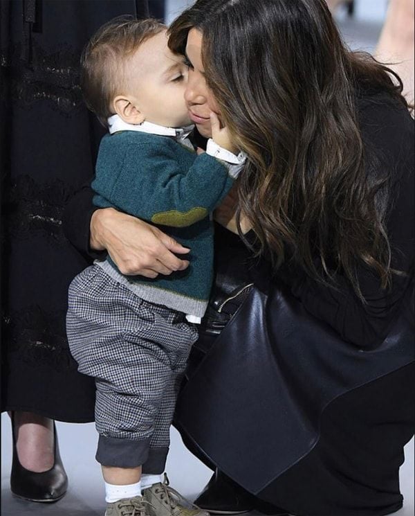 Eva longoria cute kiss baby Santi