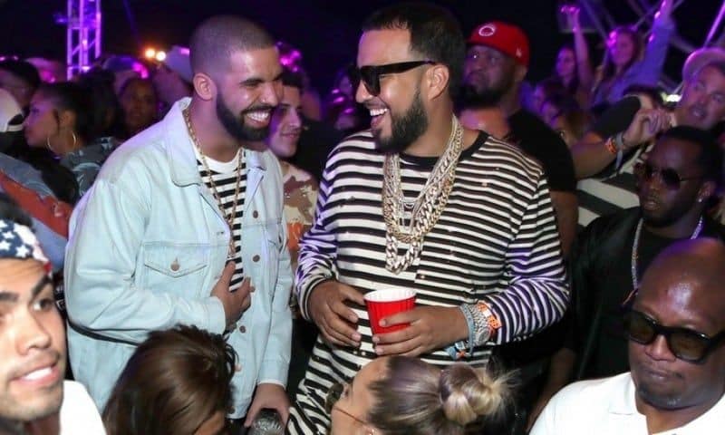 April 15: Drake and French Montana toasted the night with a bottle of 1942 Tequila Don Julio at a packed table in the middle of the dance floor at The Levi's Brand Presents Neon Carnival.
Photo: Getty Images