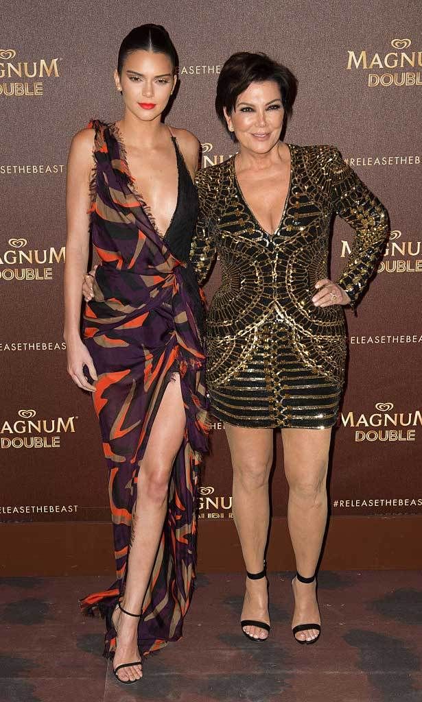 Mother-daughter night out! Kendall and Kris Jenner walked arm-in-arm at the Magnum Doubles Party.
<br>
Photo: WireImage