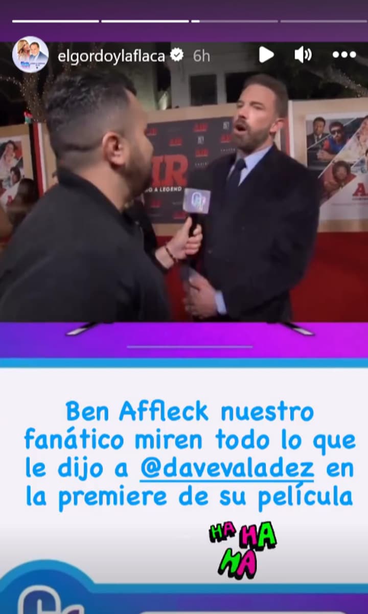 Ben Affleck, 'El gordo y la flaca'