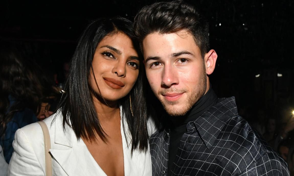 Priyanka Chopra y Nick Jonas en el evento de John Varvatos