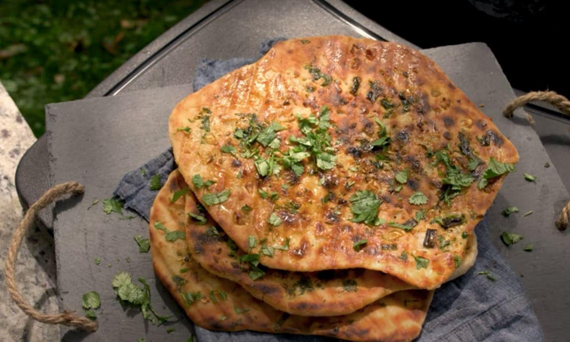 Grilled Cheese & Garlic Naan Bread (Vegetarian) by the BBQ Guys