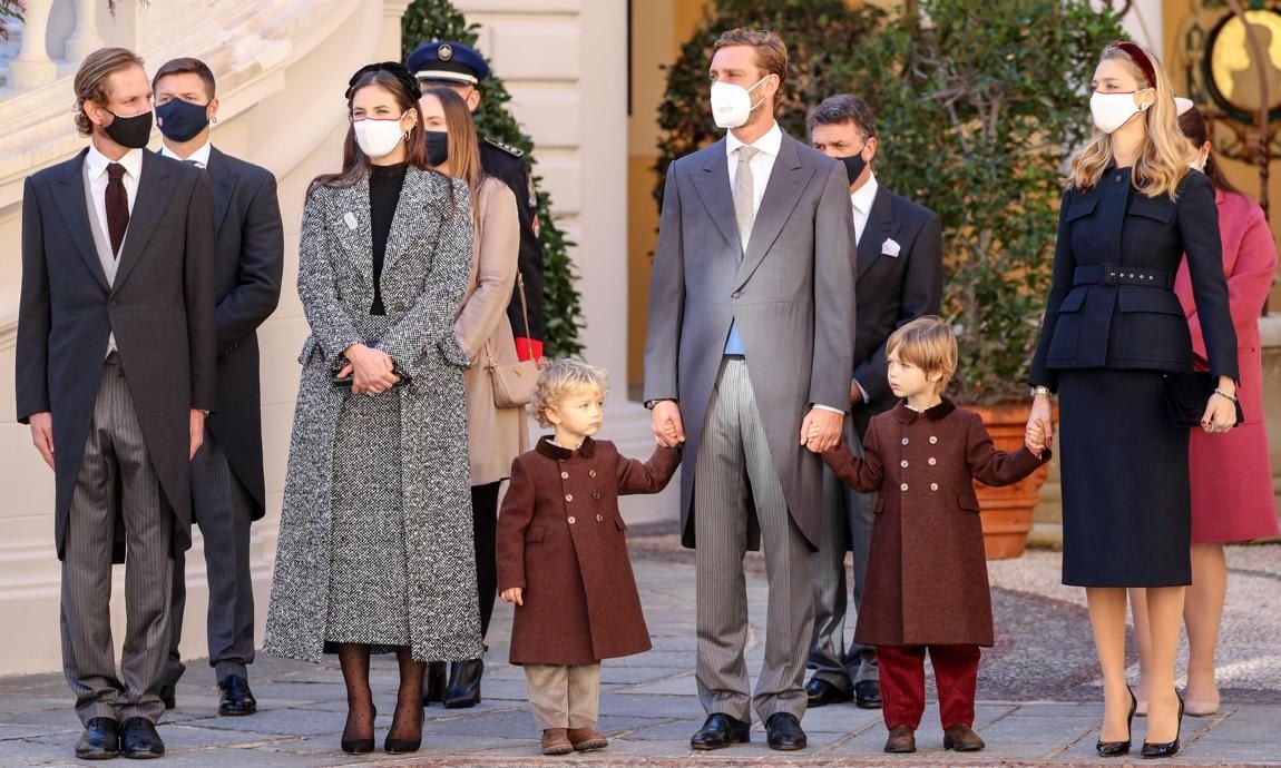 Princess Caroline's grandsons Stefano and Francesco attended National Day 2020 with their parents, Pierre and Beatrice