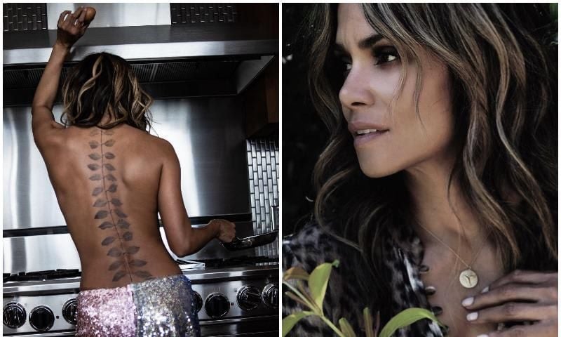 Halle Berry marco su piel con un hermoso diseno en toda la espalda