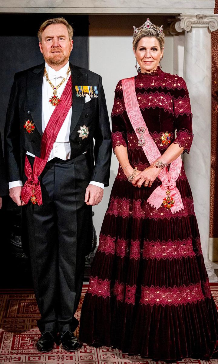 Maxima wore a gown by Costarellos for the occasion