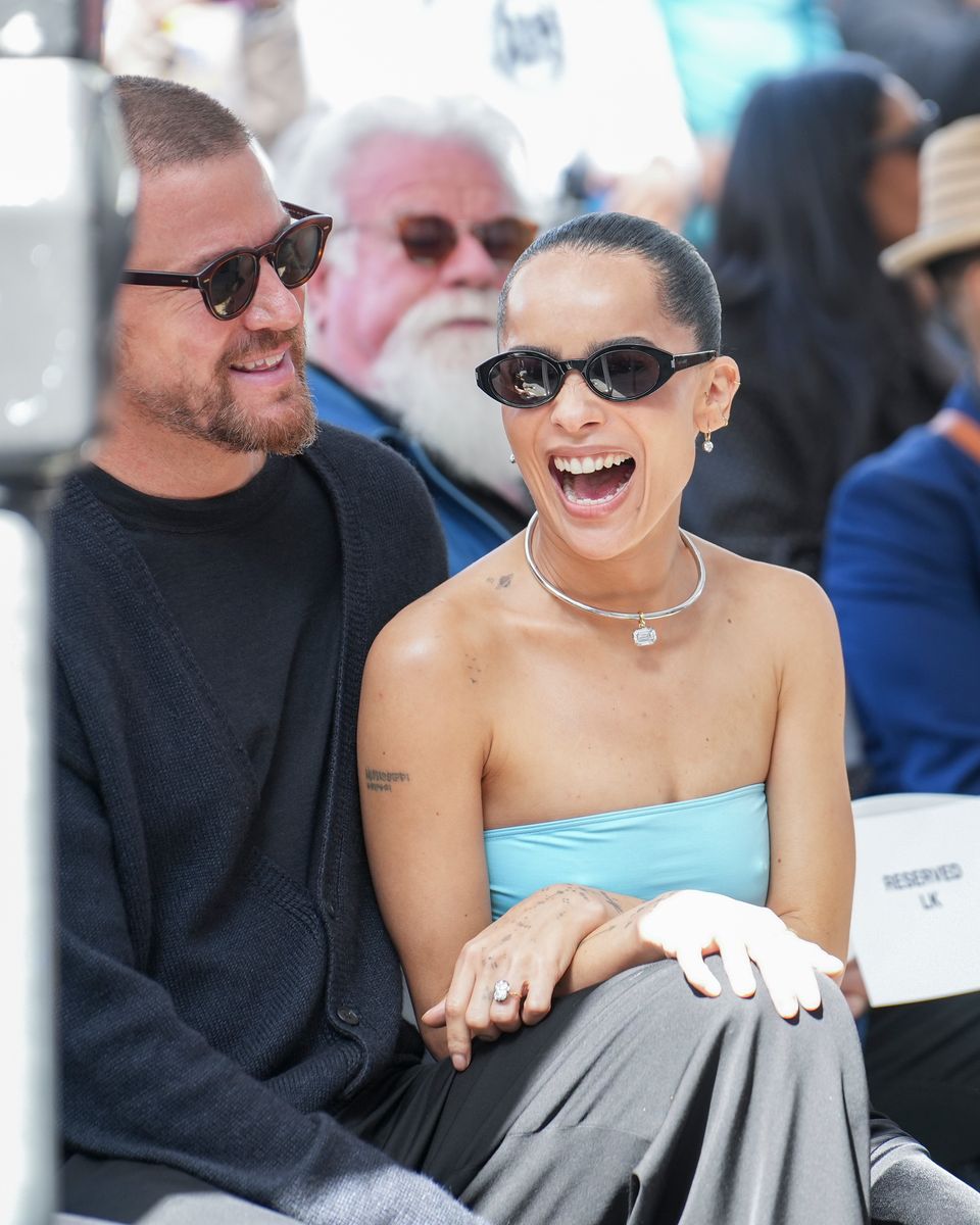 Channing Tatum and Zoë Kravitz at the star ceremony where Lenny Kravitz is honored with a star on the Hollywood Walk of Fame 