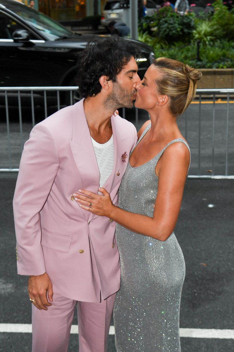 NEW YORK, NEW YORK - AUGUST 06: Justin Baldoni and Emily Baldoni attend the 'It Ends With Us' premiere at the AMC Lincoln Square Theater on August 06, 2024 in New York City. (Photo by Robert Kamau/GC Images)