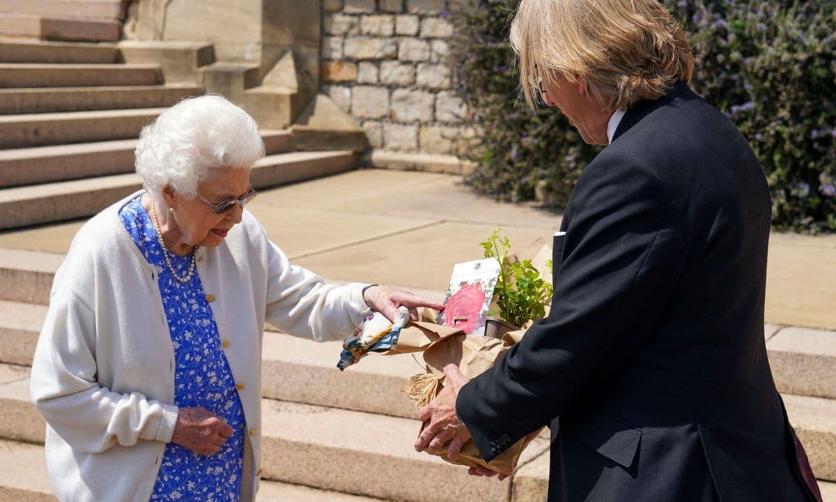 The Queen Receives A Rose Named In Memory Of The Duke Of Edinburgh