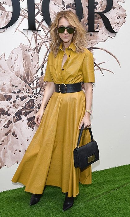 Is that you, Celine Dion? The star was ready for her close up in a leather shirt dress and shades at Dior.
Photo: Dominique Charriau/WireImage