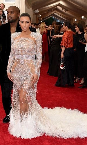 Kim Kardashian in Roberto Cavalli at the Met Gala.
<br>
Photo: Getty Images