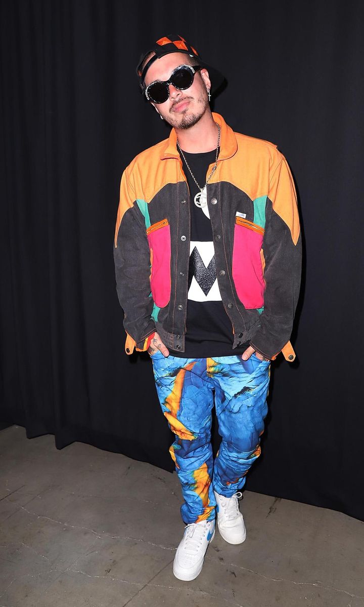 J Balvin colorful wardrobe