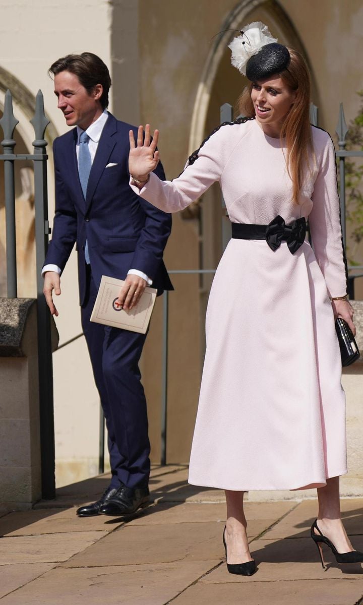 Prince Andrew's eldest daughter Princess Beatrice also attended with her husband Edoardo Mapelli Mozzi.