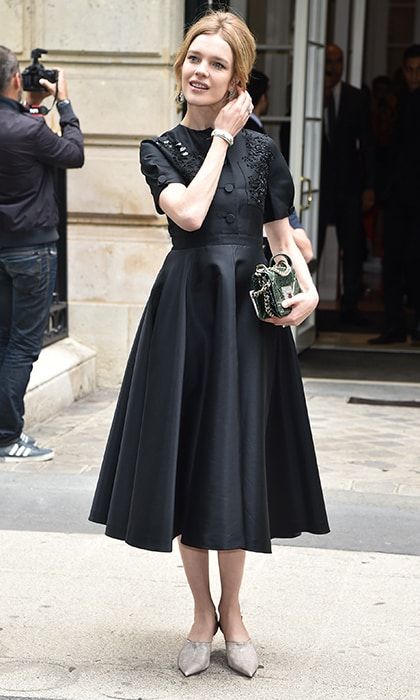 Supermodel Natalia Vodianova in a classic LBD at the Dior show.
<br>
Photo: Getty Images