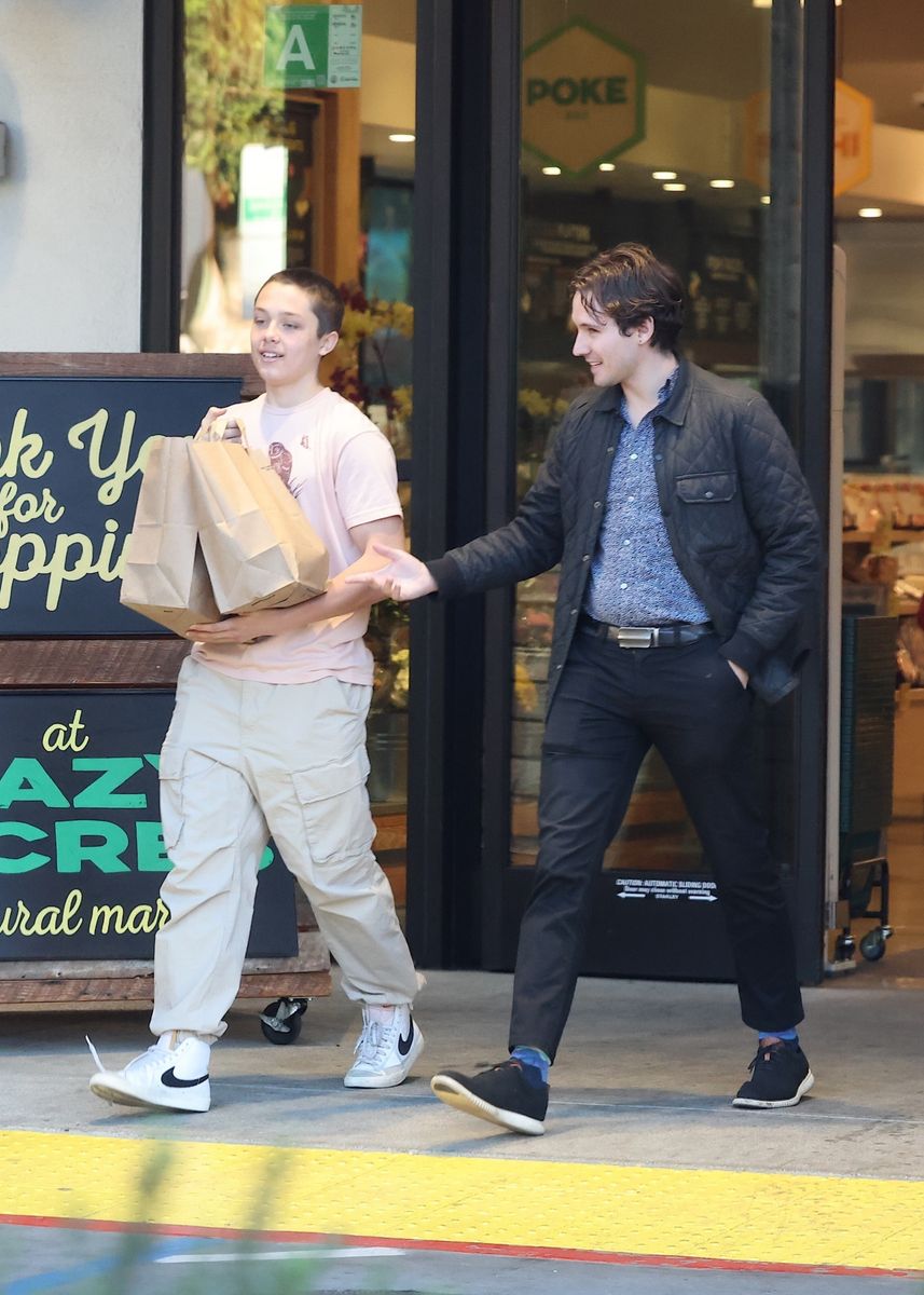 Knox Jolie Pitt and a friend